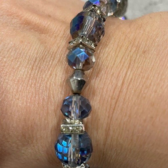 Blue, clear “diamond” bracelet - Picture 2 of 2